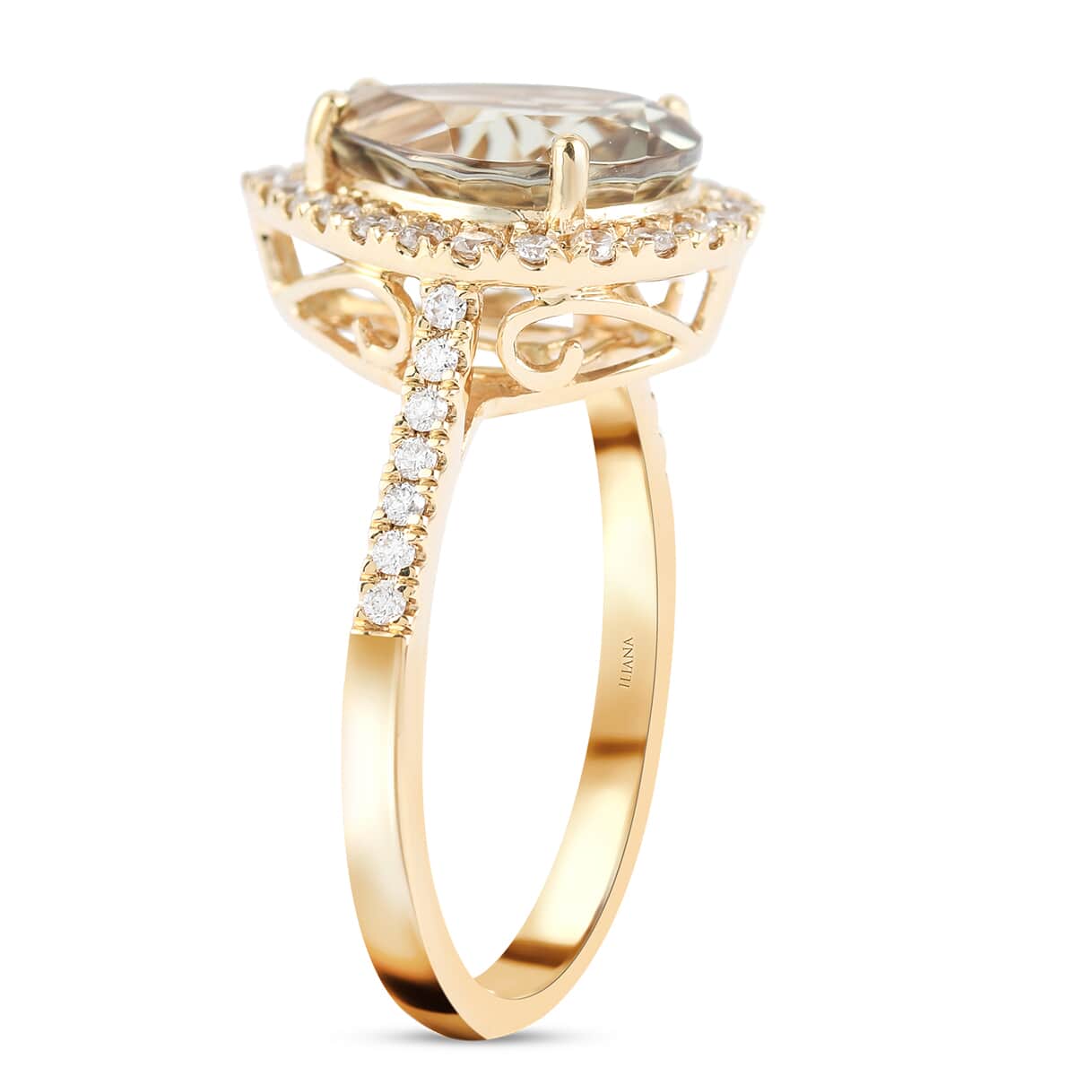 Certified and Apprised ILIANA 18K Yellow Gold AAA Turkizite and Diamond (0.30 cts) (G-H, SI) Ring (Size 6.0) (4.01 g) 3.05 ctw image number 3