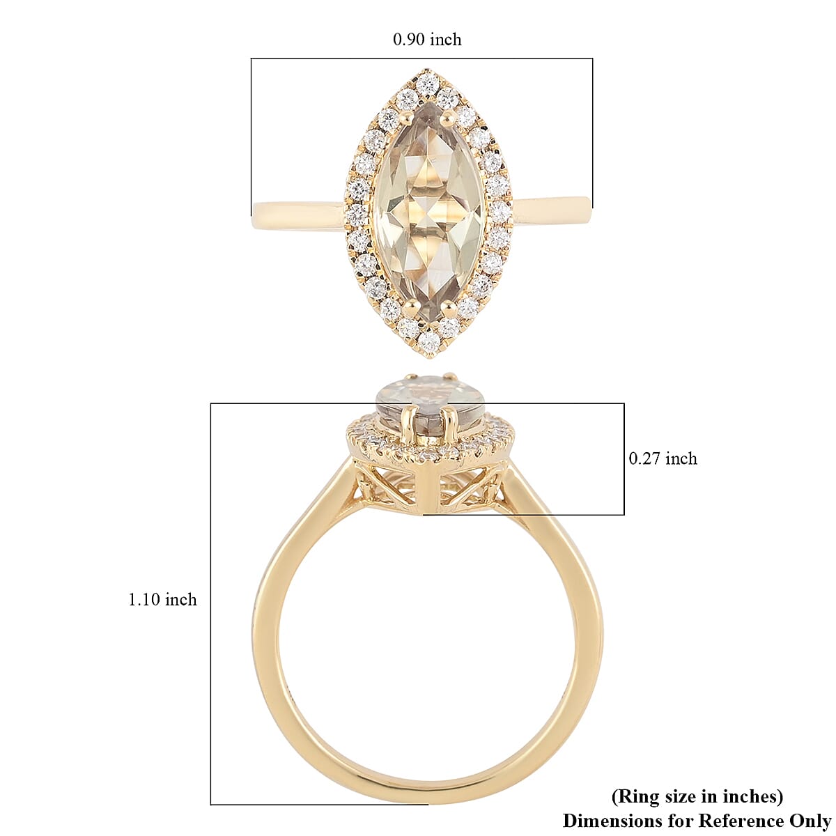 Certified & Appraised Iliana 18K Yellow Gold AAA Turkizite and G-H SI Diamond Halo Ring (Size 6.0) 2.20 ctw