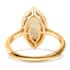 Certified & Appraised Iliana 18K Yellow Gold AAA Turkizite and G-H SI Diamond Halo Ring (Size 7.0) 2.20 ctw image number 4
