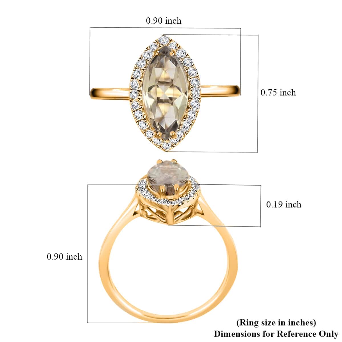 Certified & Appraised Iliana 18K Yellow Gold AAA Turkizite and G-H SI Diamond Halo Ring (Size 7.0) 2.20 ctw image number 5