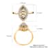 Certified & Appraised Iliana 18K Yellow Gold AAA Turkizite and G-H SI Diamond Halo Ring (Size 7.0) 2.20 ctw image number 5