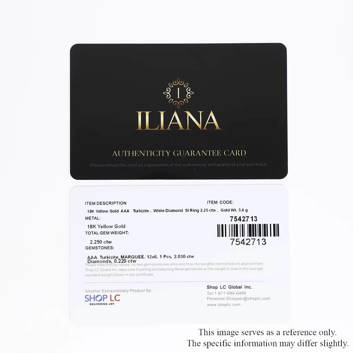 Certified & Appraised Iliana 18K Yellow Gold AAA Turkizite and G-H SI Diamond Halo Ring (Size 7.0) 2.20 ctw image number 7