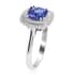 Rhapsody 950 Platinum AAAA Tanzanite and E-F VS Diamond Double Halo Ring (Size 7.0) 6.60 Grams 2.00 ctw image number 3