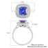 Rhapsody 950 Platinum AAAA Tanzanite and E-F VS Diamond Double Halo Ring (Size 7.0) 6.60 Grams 2.00 ctw image number 5
