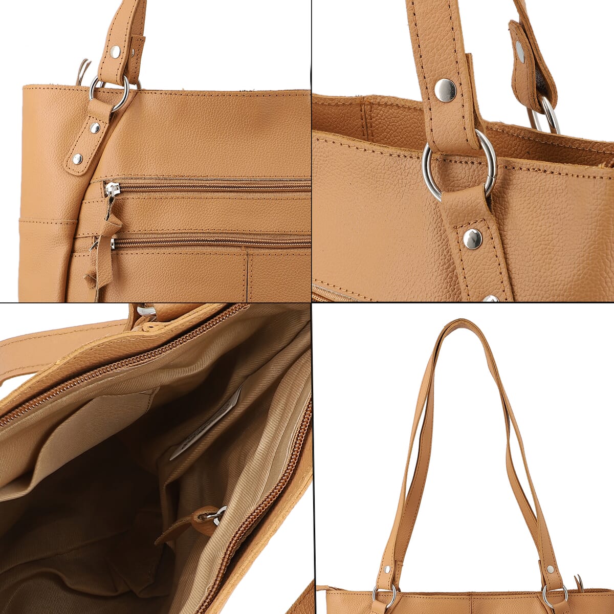 Newage Tan Genuine Leather Shoulder Bag image number 5