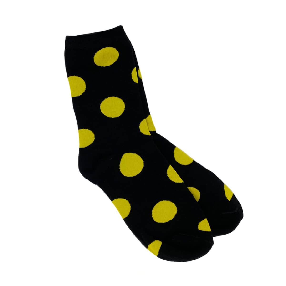 Set of 2 Black and White Polka Dots Pattern Socks image number 3
