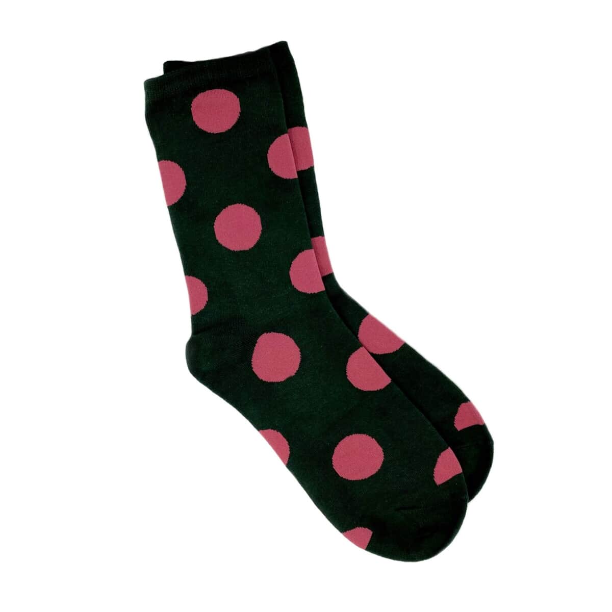 Set of 2 Red and Green Polka Dot Pattern Socks image number 1