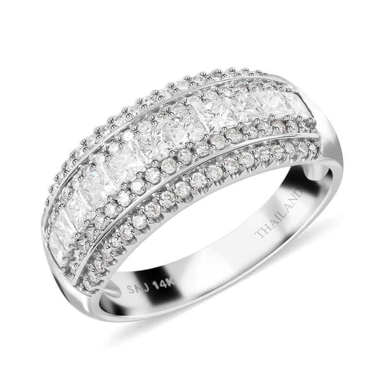14K White Gold Diamond G-H SI Ring (Size 5.0) 1.00 ctw