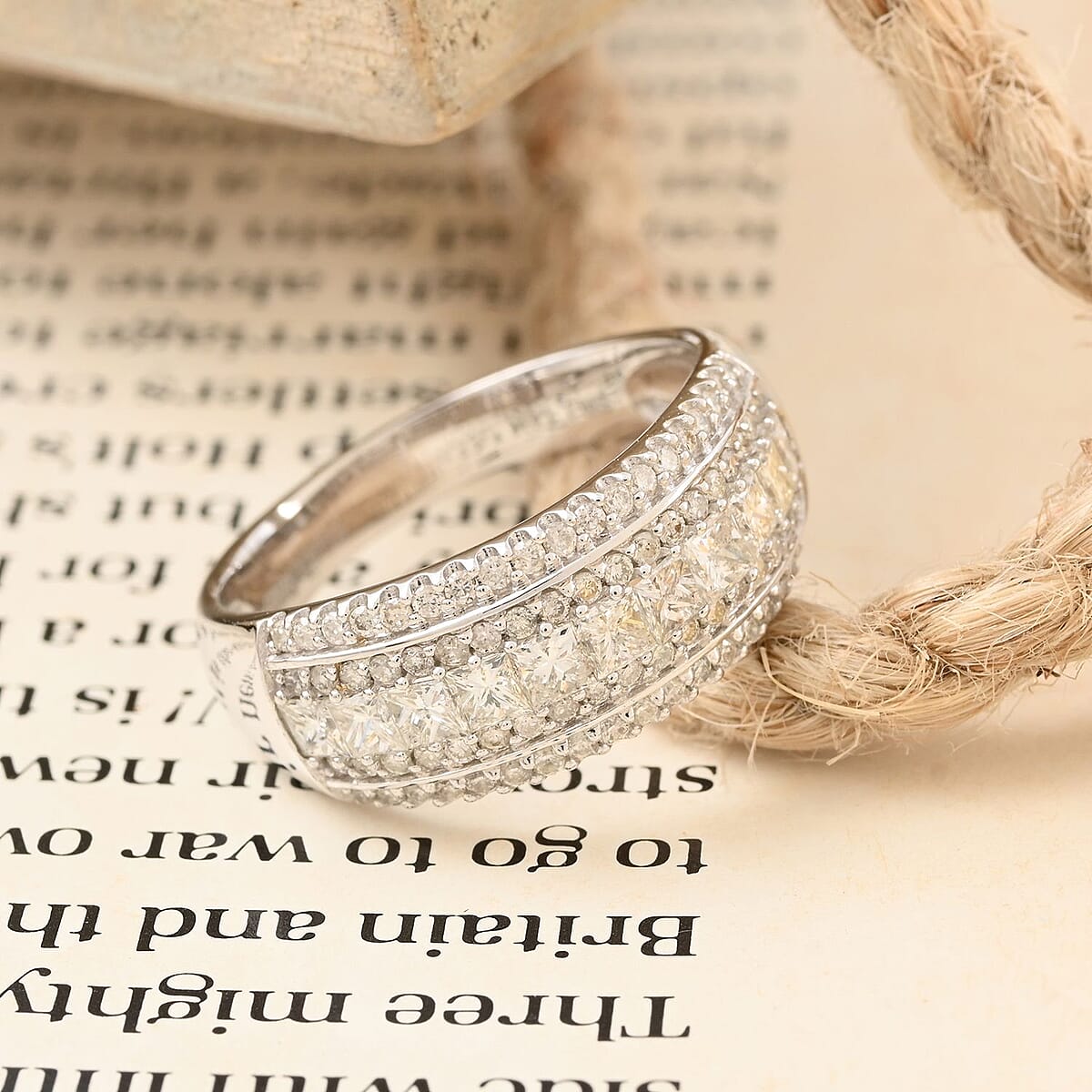 Diamond G-H SI 1.00 ctw Ring in 14K White Gold  (Size 6.0) image number 1