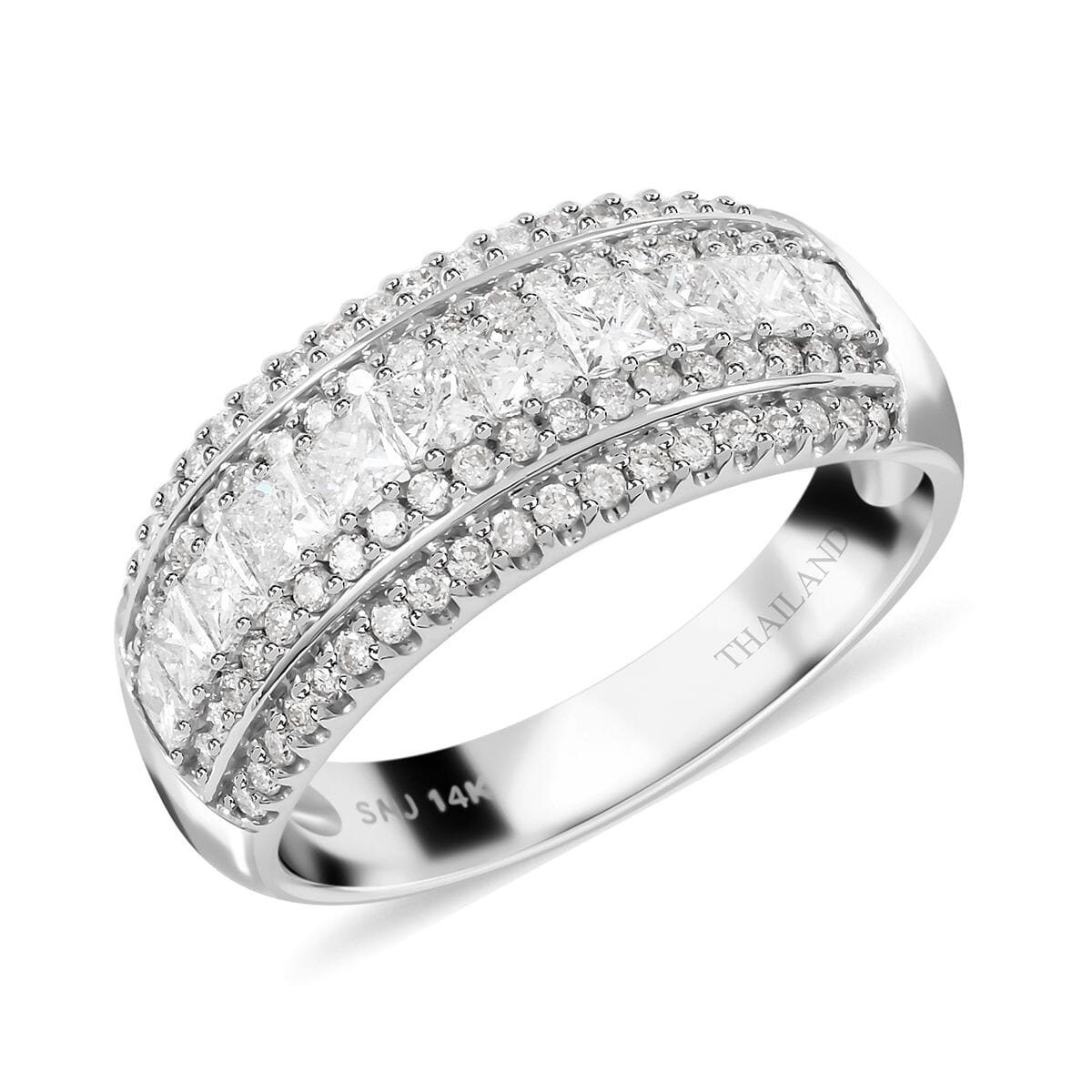 14K White Gold Diamond G-H SI Ring (Size 9.0) 1.00 ctw image number 0