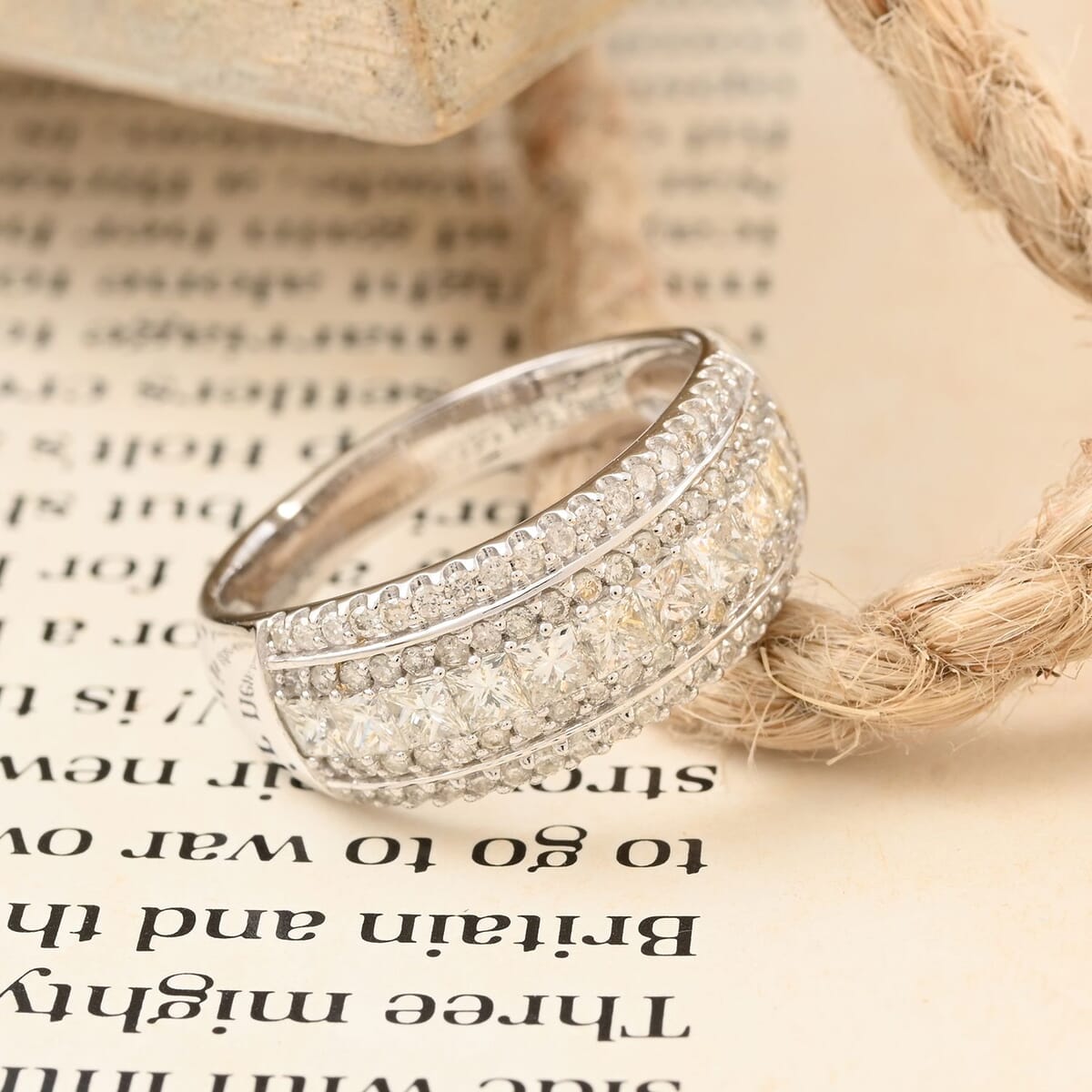 14K White Gold Diamond G-H SI Ring (Size 9.0) 1.00 ctw image number 1