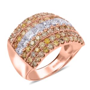 Modani 14K Rose Gold Multi Diamond (G-SI2) Ring (Size 9.0) 7.20 Grams 3.00 ctw