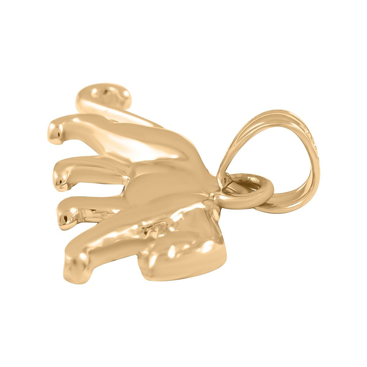 Made in America 10K Yellow Gold Panther Pendant 0.90 Grams image number 3