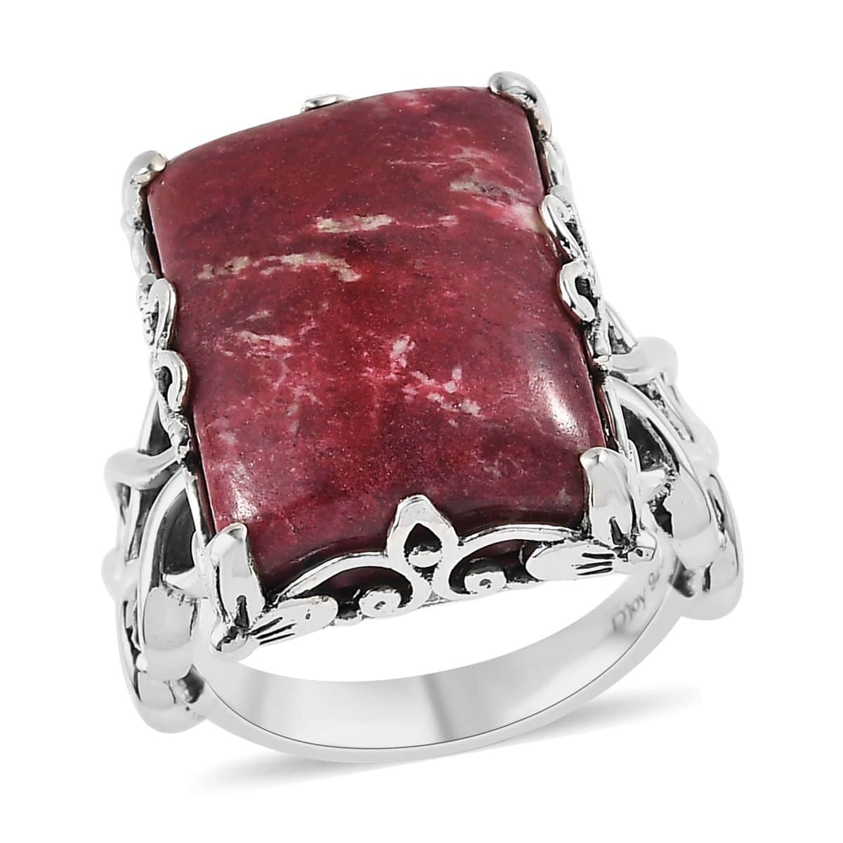 Buy Artisan Crafted Norwegian Thulite Ring in Sterling Silver (Size 7.0 ...