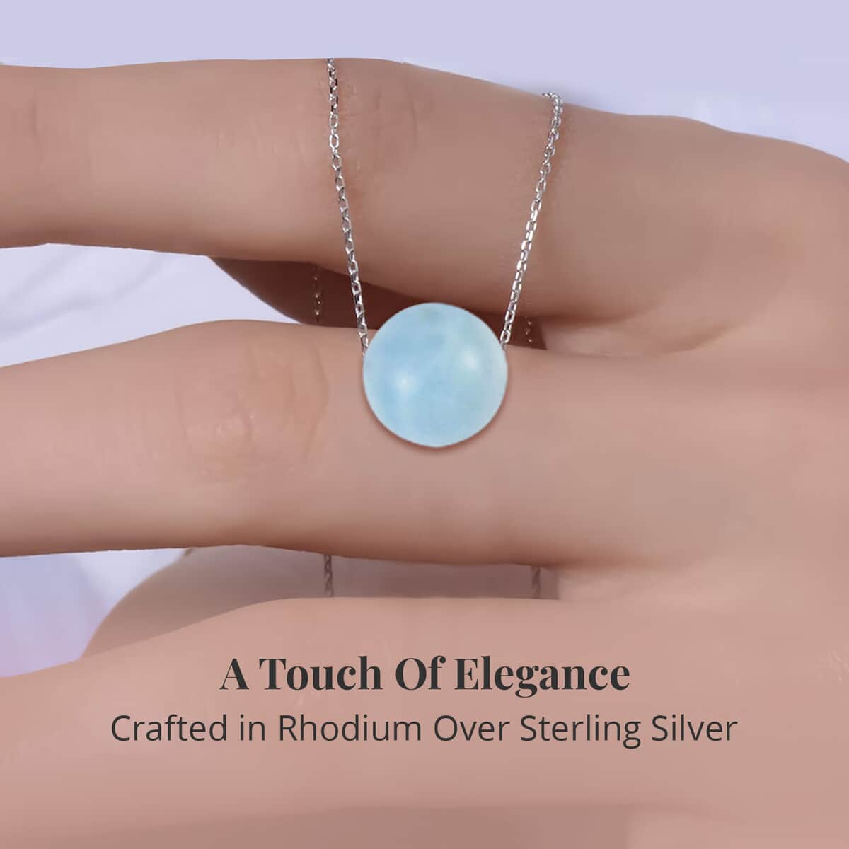 Mangoro Aquamarine Necklace 18 Inches in Rhodium Over Sterling Silver 18.50 ctw image number 3