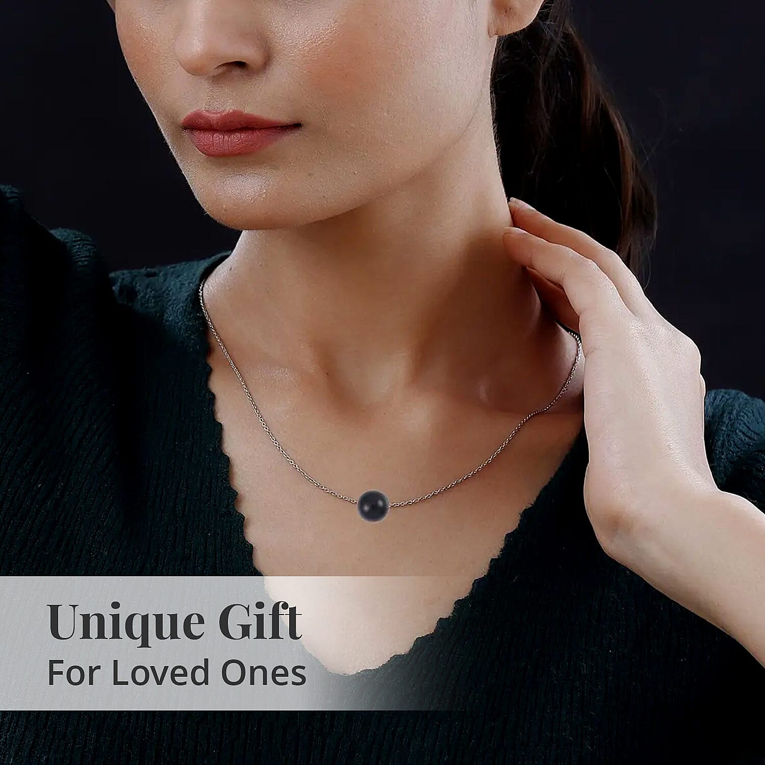 Black Obsidian 18.50 ctw Necklace in Rhodium Over Sterling Silver 18 Inches