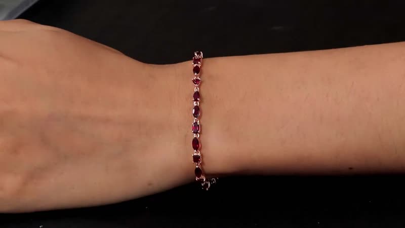 Premium Anthill Garnet Bracelet in Vermeil RG Over Sterling Silver (6.50 In) 6.85 ctw