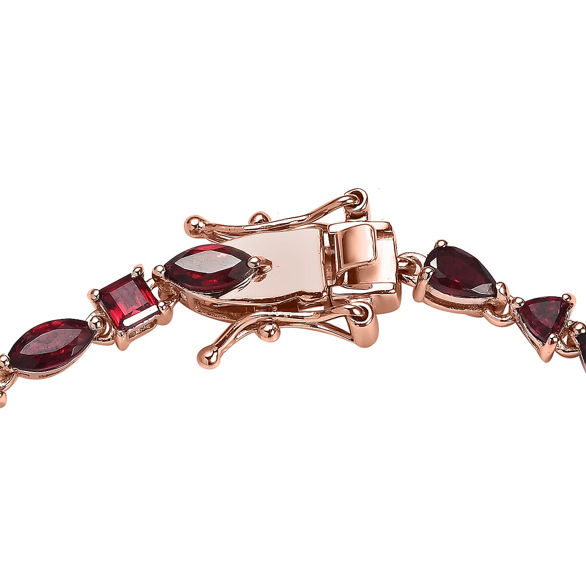 Premium Anthill Garnet Bracelet in Vermeil RG Over Sterling Silver (6.50 In) 6.85 ctw image number 3