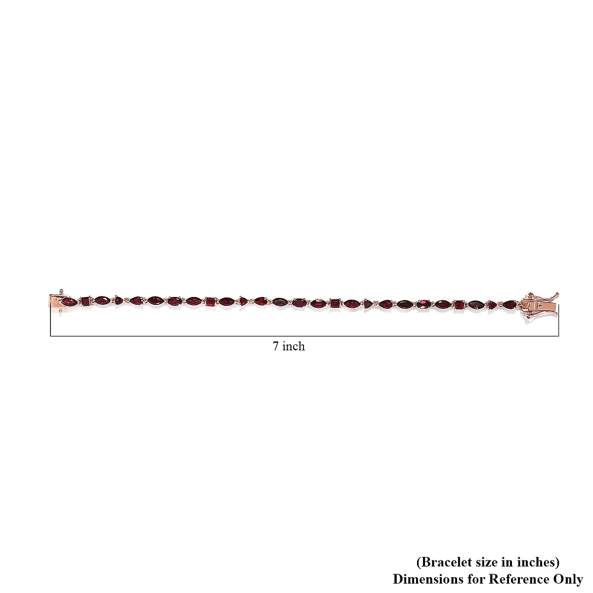 Premium Anthill Garnet Bracelet in Vermeil RG Over Sterling Silver (6.50 In) 6.85 ctw image number 4