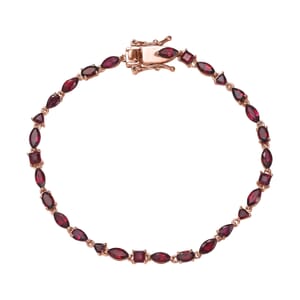 Premium Anthill Garnet Bracelet in Vermeil RG Over Sterling Silver (7.25 In) 7.75 ctw