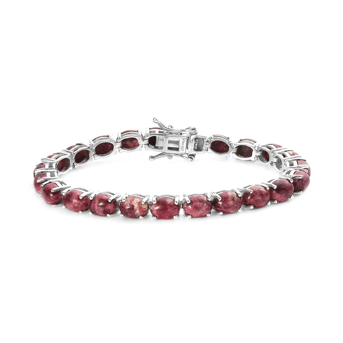 Premium Norwegian Thulite Bracelet in Platinum Over Sterling Silver (6.50 In) 23.50 ctw image number 0