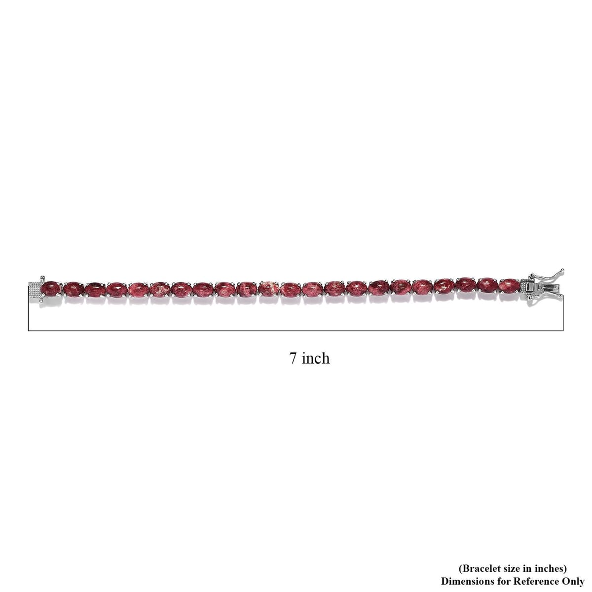 Premium Norwegian Thulite Bracelet in Platinum Over Sterling Silver (6.50 In) 23.50 ctw image number 4