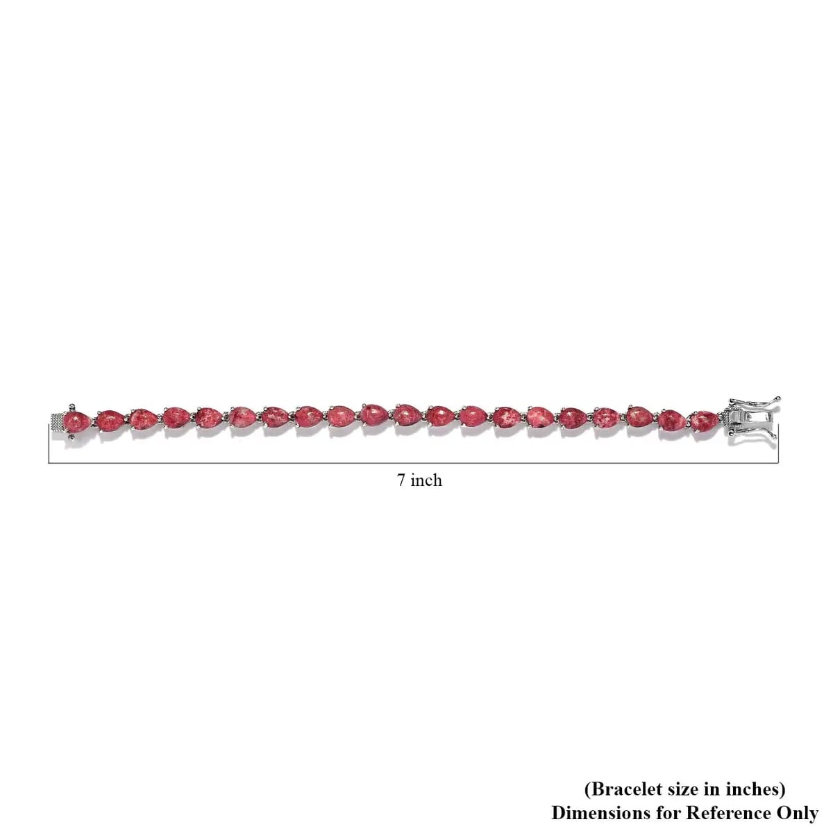 One Time Only Premium Norwegian Thulite, White Zircon Bracelet in Platinum Over Sterling Silver (6.50 In) 19.15 ctw image number 6