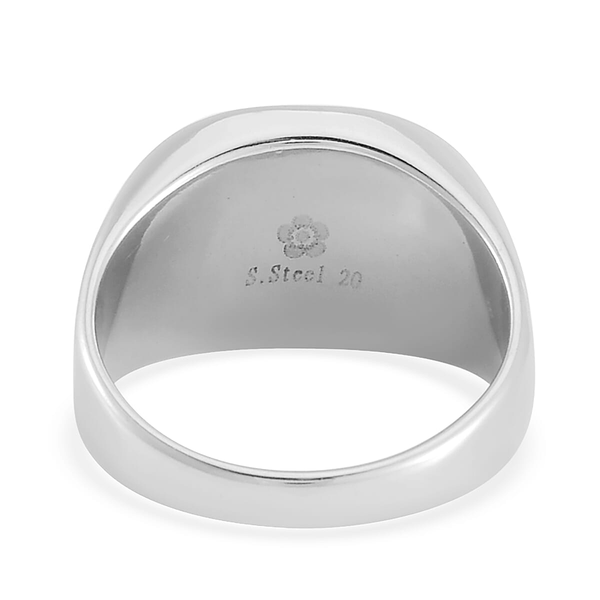 Nautical Compass Men's Ring in Black Oxidised Stainless Steel (Size 9.0)
