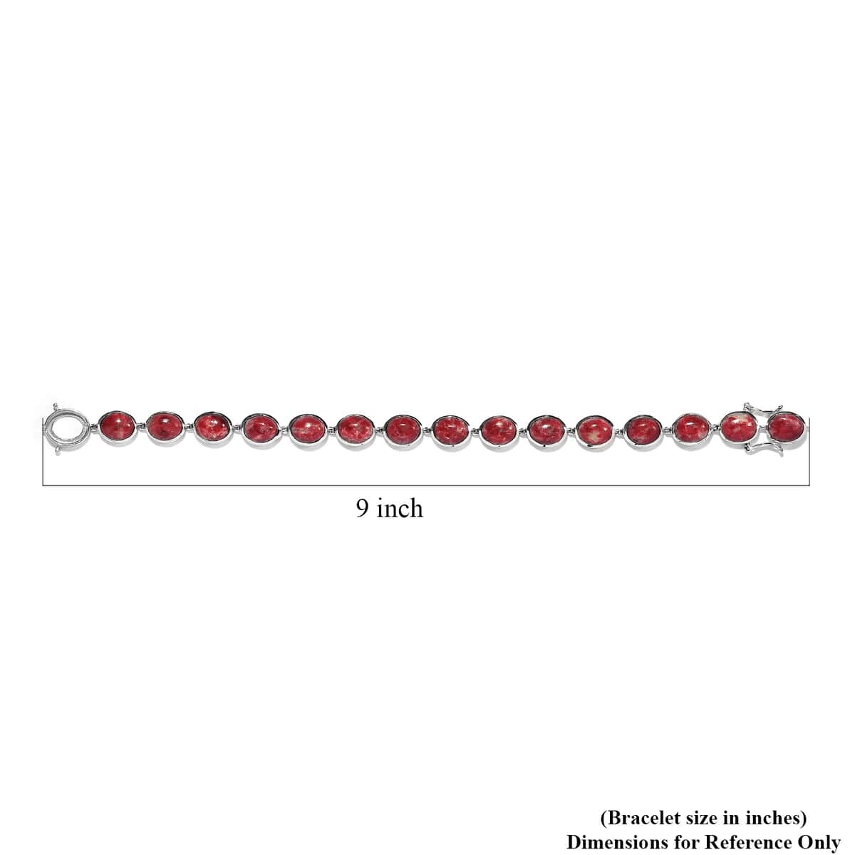 Norwegian Thulite Bracelet in Platinum Over Sterling Silver (8.00 In) 43.00 ctw image number 4