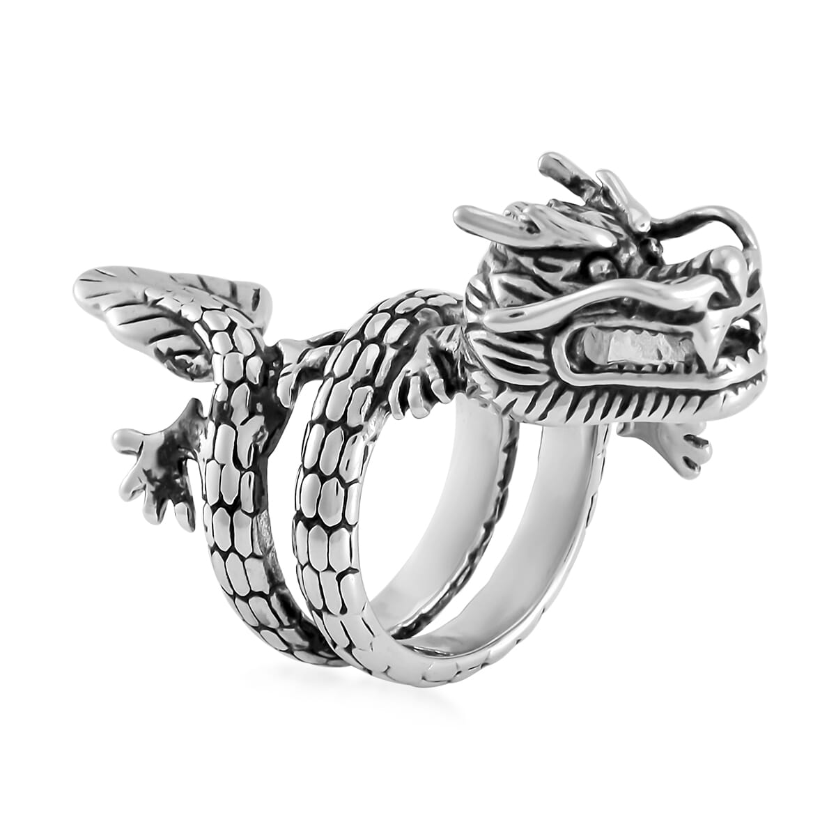 Dragon Men's Ring in Stainless Steel (Size 10.0) image number 3