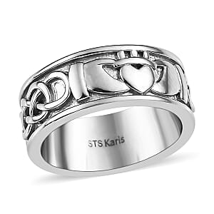 Karis Platinum Bond Claddagh Ring (Size 7.0)