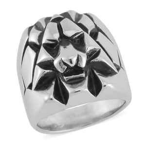 Lion Men's Ring in Stainless Steel (Size 10.0)