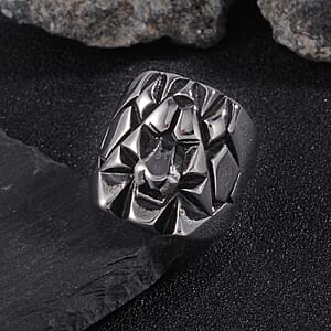 Lion Men's Ring in Stainless Steel (Size 10.0)