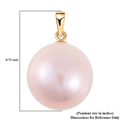 10K Yellow Gold Purple Edison Pearl Solitaire Pendant