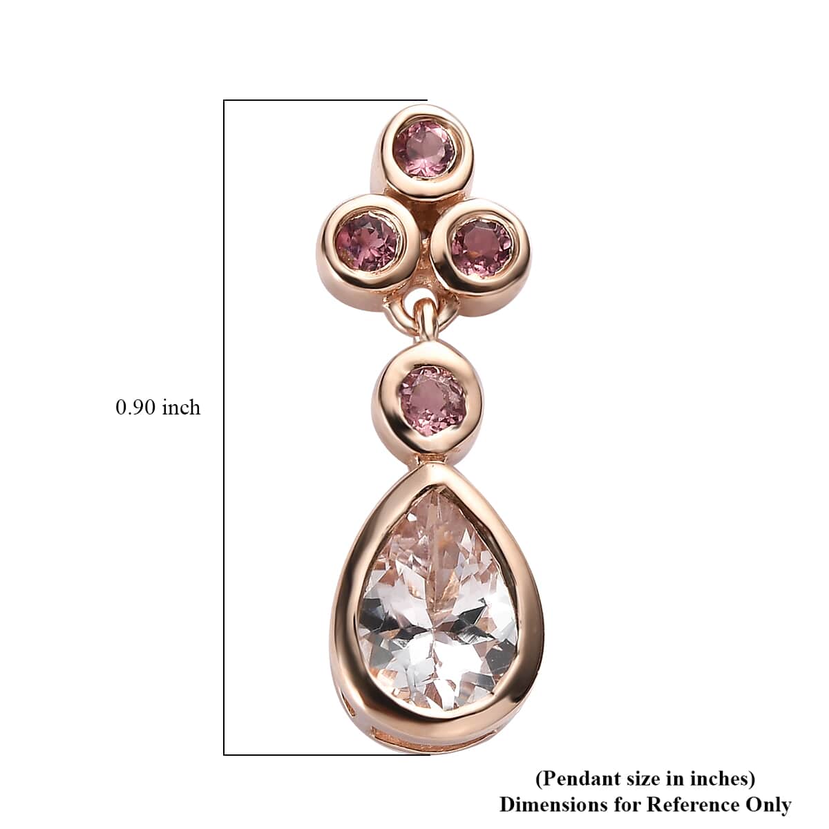 Pink Morganite and Morro Redondo Pink Tourmaline Dangle Earrings in Vermeil Rose Gold Over Sterling Silver 1.65 ctw image number 4