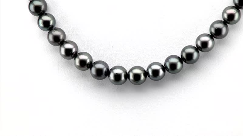 14K Yellow Gold Tahitian Cultured Pearl Necklace 18 Inches
