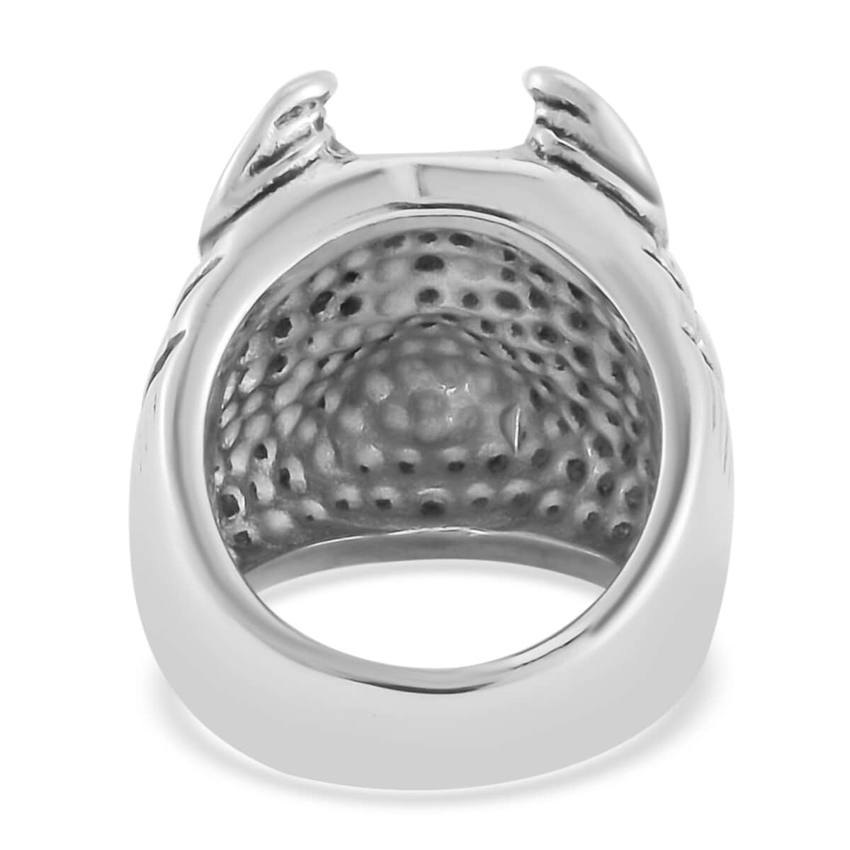 Bulldog Head Men's Ring in Stainless Steel (Size 10.0) image number 4