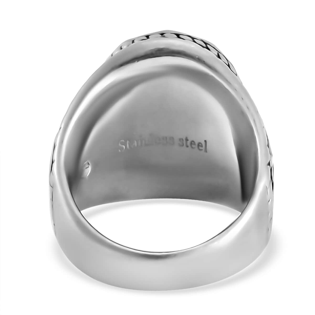 Anchor Men's Ring in Stainless Steel (Size 10.0) image number 4