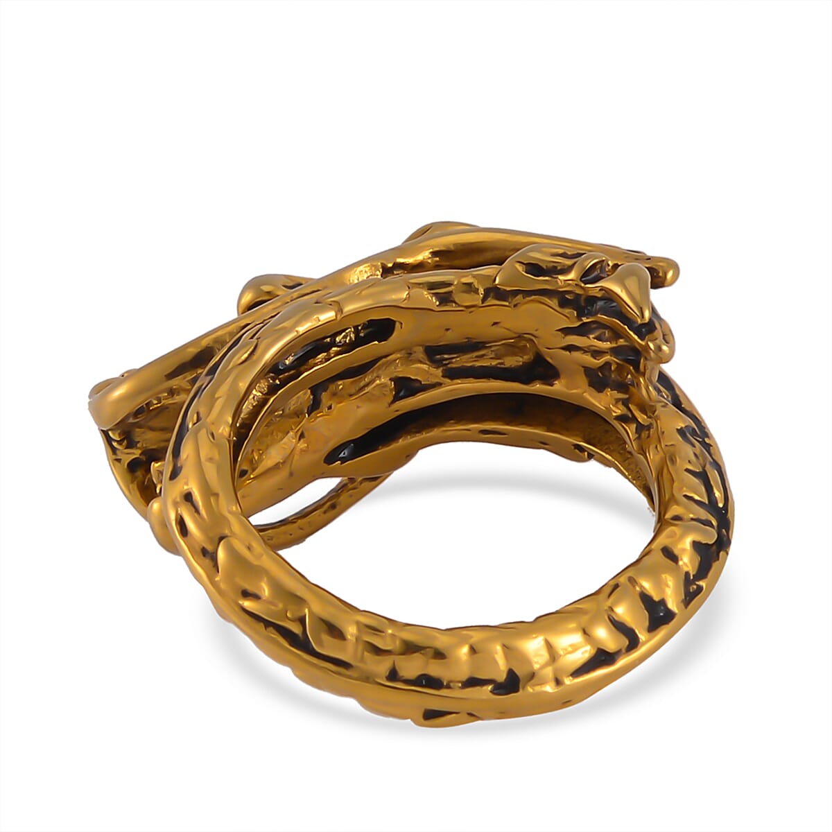 Dragon Men's Ring in ION Plated YG Stainless Steel (Size 10.0)