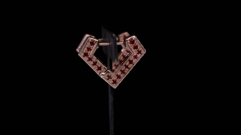 Premium Anthill Garnet Earrings in Vermeil Rose Gold Over Sterling Silver 2.35 ctw