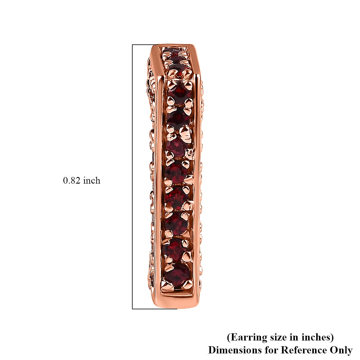 Premium Anthill Garnet Earrings in Vermeil Rose Gold Over Sterling Silver 2.35 ctw image number 4