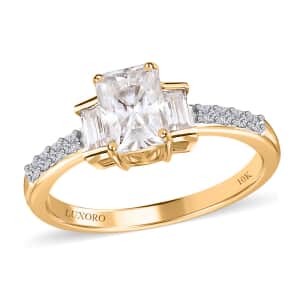 Luxoro 10K Yellow Gold Moissanite Ring 1.25 ctw