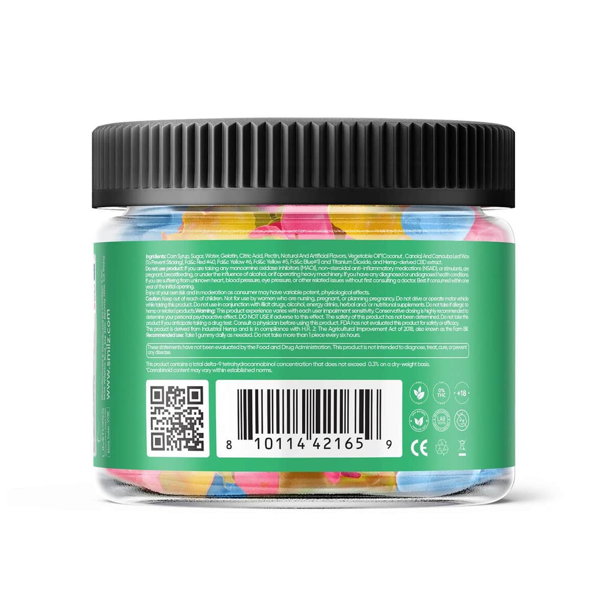 Smilz Broad Spectrum CBD Clear Gummy Bears - 5,000 MG image number 5