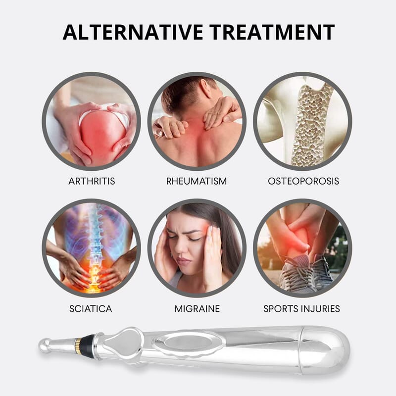 Laser Therapy Acupuncture Massager Pen with Gel Containers