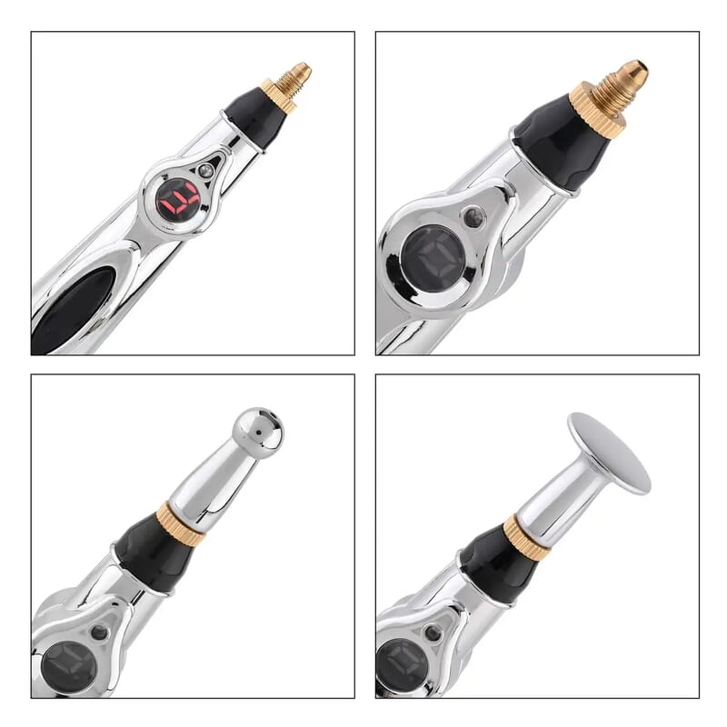 Laser Therapy Acupuncture Massager Pen with Gel Containers