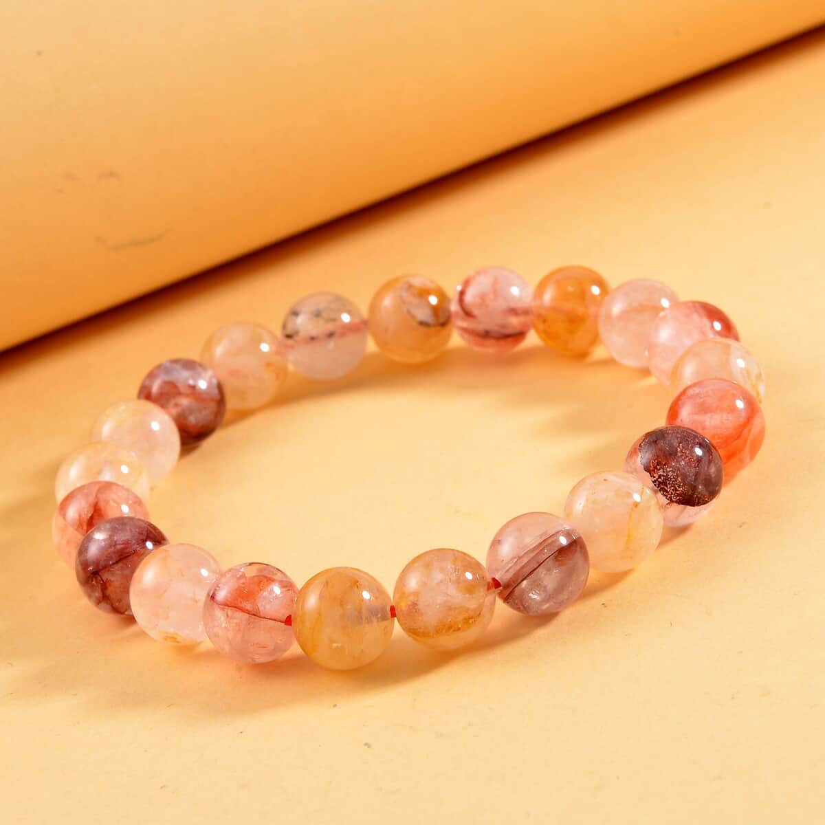 Bargain Deal Multi Color Frozen Quartz Beaded Stretch Bracelet 130.00 ctw image number 1