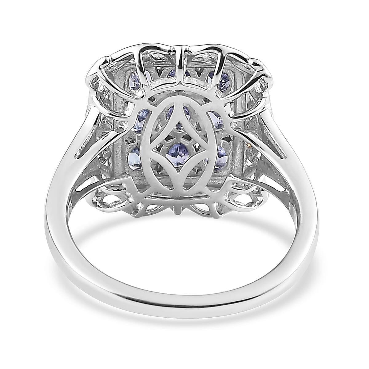 Tanzanite Ring in Vermeil YG and Platinum Over Sterling Silver (Size 10.0) 1.40 ctw