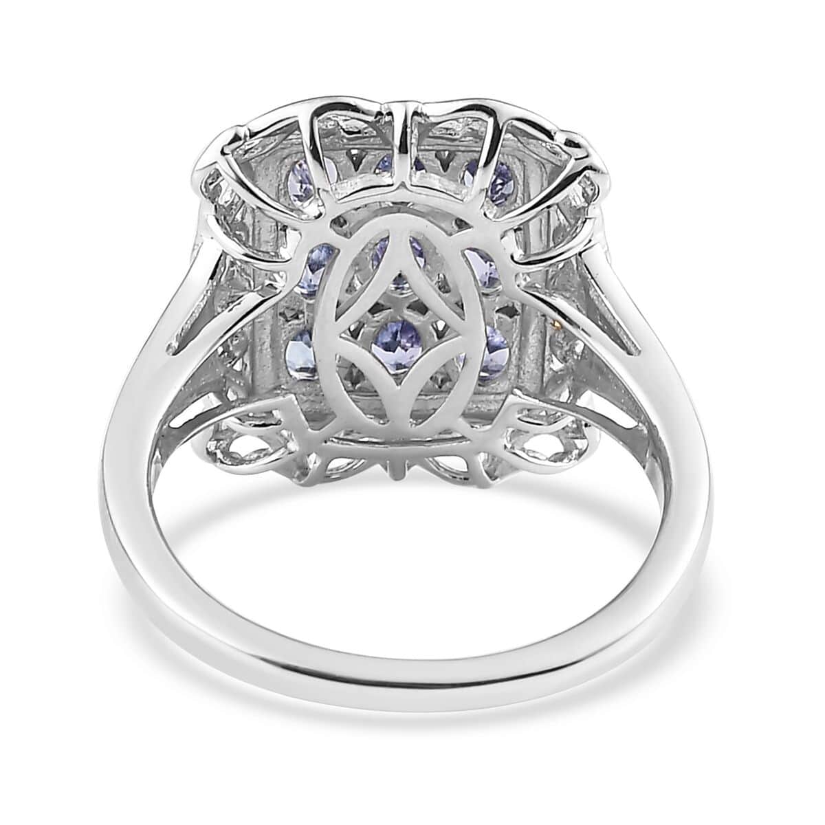 Tanzanite Ring in Vermeil YG and Platinum Over Sterling Silver 1.40 ctw image number 4