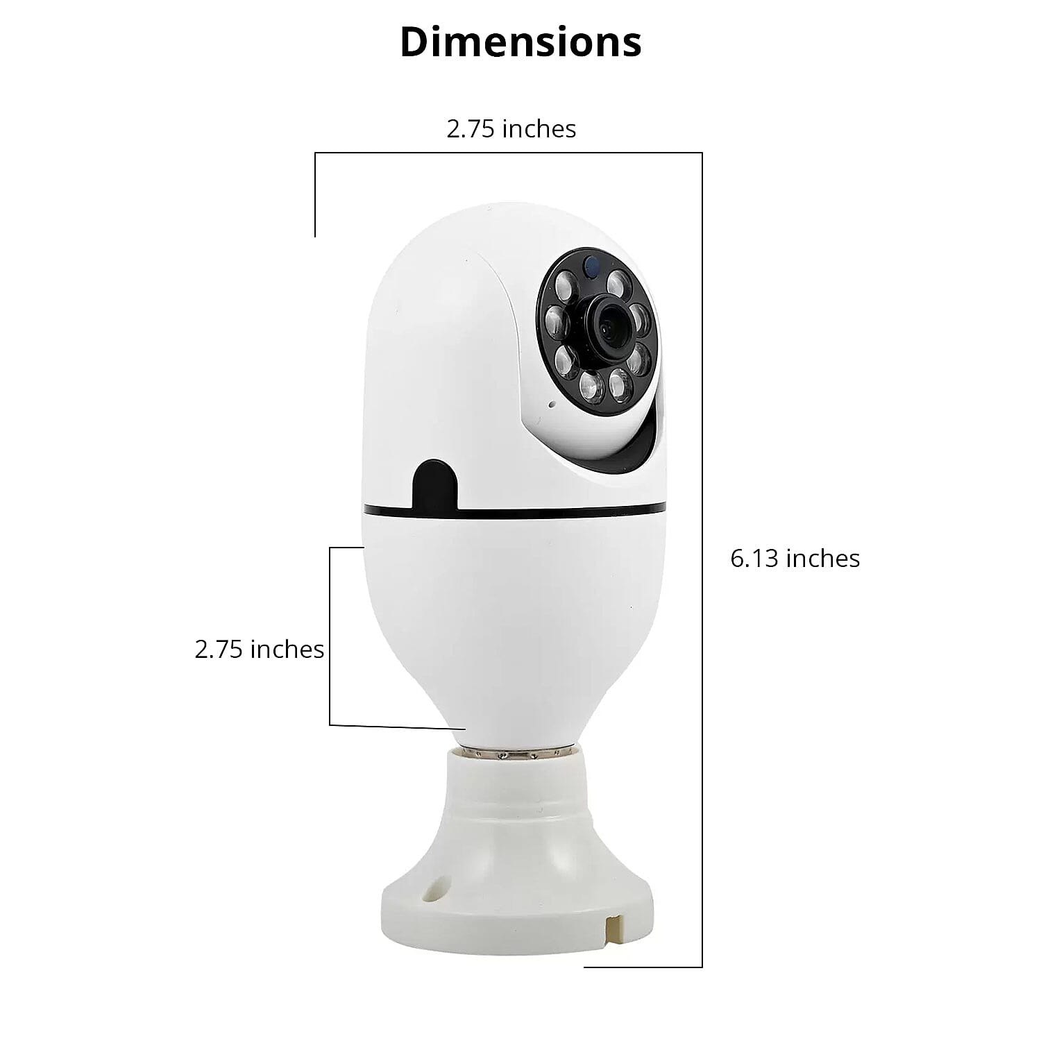 Lifeware WI-FI Security Camera Bulb (Universal Fits All Sockets) , WiFi Light Bulb with Camera , Spy Camera Light Bulb Socket , 360 Camera Bulb , Wireless Light Bulb Camera