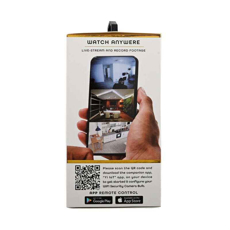 Lifeware WI-FI Security Camera Bulb (Universal Fits All Sockets) , WiFi Light Bulb with Camera , Spy Camera Light Bulb Socket , 360 Camera Bulb , Wireless Light Bulb Camera